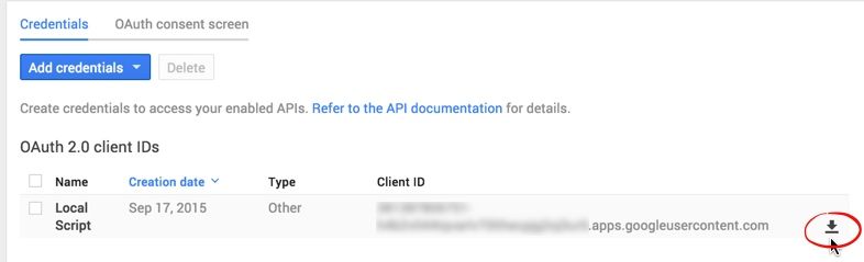 Google Development Console