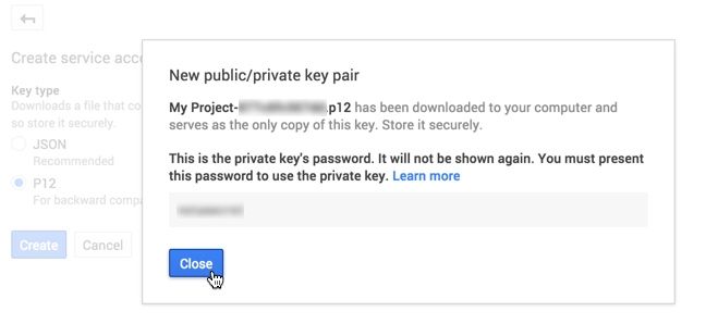 Confirmation Private Key